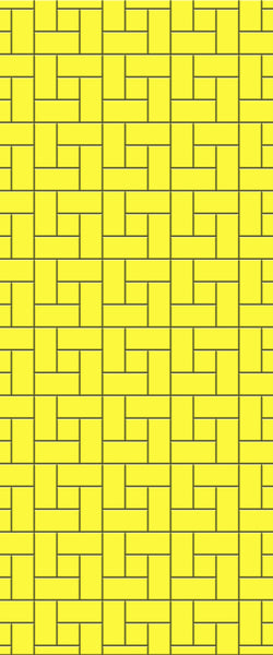 Yellow Windmill Tile Acrylic Shower Panel 2440mm x 1220mm ( 3mm Thick) - CladdTech