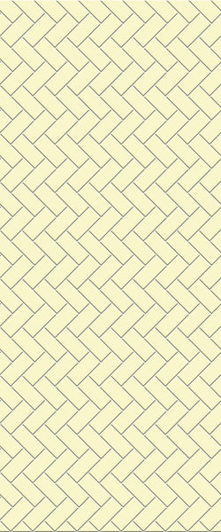 Yellow Diagonal Herringbone Tile Acrylic Shower Wall Panel 2440mm x 1220mm (3mm Thick) - CladdTech