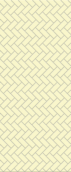 Yellow Diagonal Herringbone Tile Acrylic Shower Wall Panel 2440mm x 1220mm (3mm Thick) - CladdTech