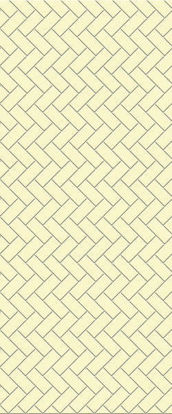 Yellow Diagonal Herringbone Tile Acrylic Shower Wall Panel 2440mm x 1220mm (3mm Thick) - CladdTech