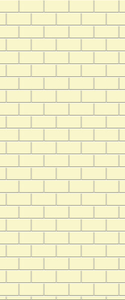 Yellow Subway Tile Acrylic Shower Wall Panel 2440mm x 1220mm ( 3mm Thick) - CladdTech