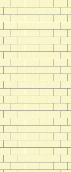 Yellow Subway Tile Acrylic Shower Wall Panel 2440mm x 1220mm ( 3mm Thick) - CladdTech