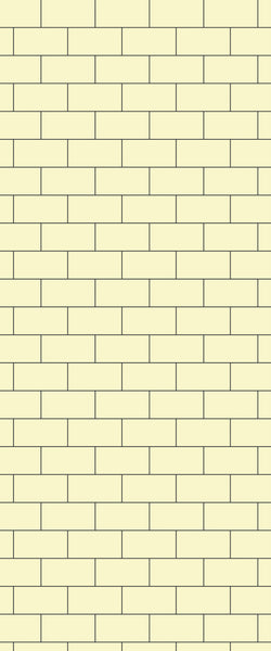 Yellow Subway Tile Acrylic Shower Wall Panel 2440mm x 1220mm ( 3mm Thick) - CladdTech