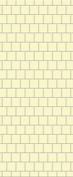 Yellow Large Square's Tile Acrylic Shower Wall Panel 2440mm x 1220mm ( 3mm Thick) - CladdTech