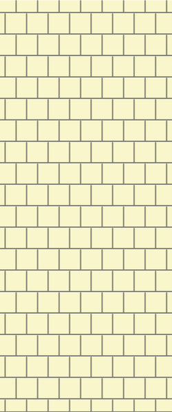 Yellow Large Square's Tile Acrylic Shower Wall Panel 2440mm x 1220mm ( 3mm Thick) - CladdTech