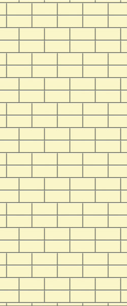 Yellow Brickbond Tile Acrylic Shower Wall Panel 2440mm x 1220mm ( 3mm Thick) - CladdTech