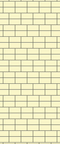 Yellow Brickbond Tile Acrylic Shower Wall Panel 2440mm x 1220mm ( 3mm Thick) - CladdTech