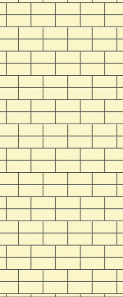 Yellow Brickbond Tile Acrylic Shower Wall Panel 2440mm x 1220mm ( 3mm Thick) - CladdTech