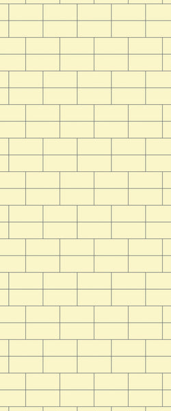 Yellow Brickbond Tile Acrylic Shower Wall Panel 2440mm x 1220mm ( 3mm Thick) - CladdTech