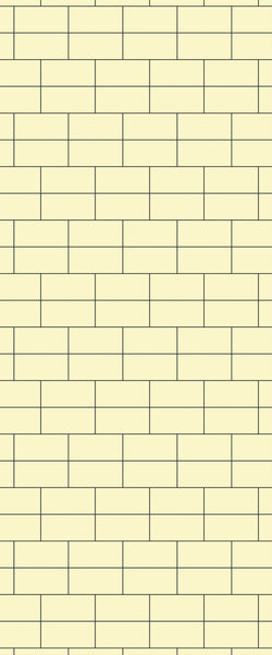 Yellow Brickbond Tile Acrylic Shower Wall Panel 2440mm x 1220mm ( 3mm Thick) - CladdTech
