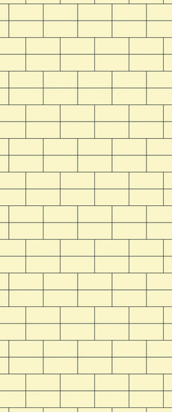 Yellow Brickbond Tile Acrylic Shower Wall Panel 2440mm x 1220mm ( 3mm Thick) - CladdTech