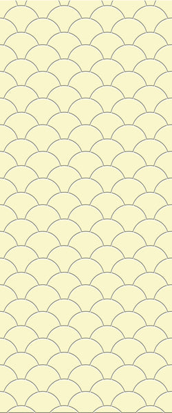 Yellow Fishscales Tile Acrylic Shower Panel 2440mm x 1220mm (3mm Thick) - CladdTech