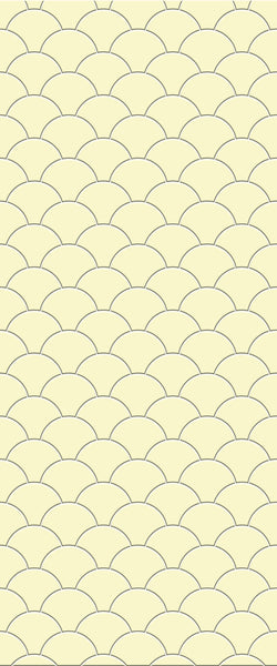 Yellow Fishscales Tile Acrylic Shower Panel 2440mm x 1220mm (3mm Thick) - CladdTech