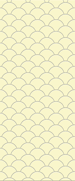 Yellow Fishscales Tile Acrylic Shower Panel 2440mm x 1220mm (3mm Thick) - CladdTech