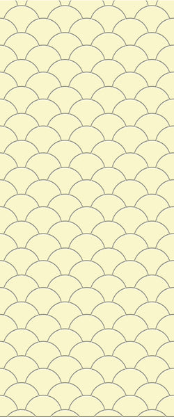 Yellow Fishscales Tile Acrylic Shower Panel 2440mm x 1220mm (3mm Thick) - CladdTech