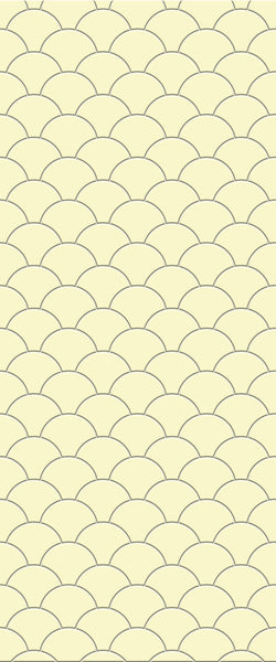 Yellow Fishscales Tile Acrylic Shower Panel 2440mm x 1220mm (3mm Thick) - CladdTech