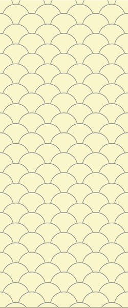 Yellow Fishscales Tile Acrylic Shower Panel 2440mm x 1220mm (3mm Thick) - CladdTech