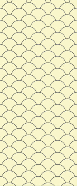 Yellow Fishscales Tile Acrylic Shower Panel 2440mm x 1220mm (3mm Thick) - CladdTech