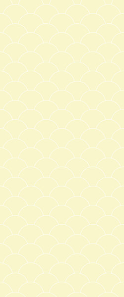 Yellow Fishscales Tile Acrylic Shower Panel 2440mm x 1220mm (3mm Thick) - CladdTech