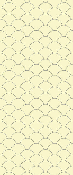 Yellow Fishscales Tile Acrylic Shower Panel 2440mm x 1220mm (3mm Thick) - CladdTech