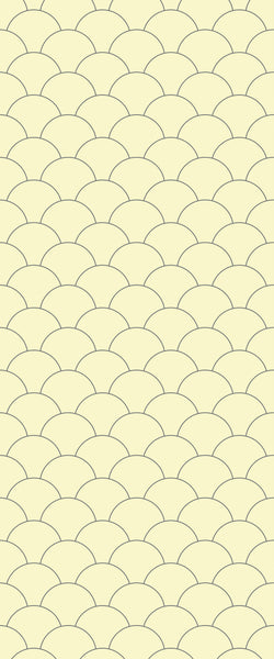 Yellow Fishscales Tile Acrylic Shower Panel 2440mm x 1220mm (3mm Thick) - CladdTech