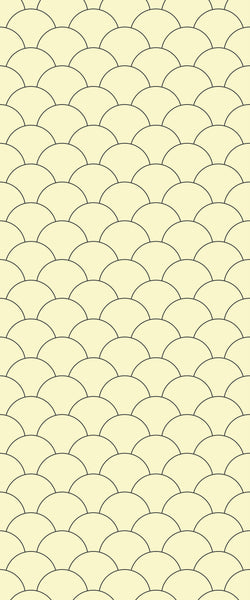 Yellow Fishscales Tile Acrylic Shower Panel 2440mm x 1220mm (3mm Thick) - CladdTech