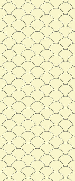 Yellow Fishscales Tile Acrylic Shower Panel 2440mm x 1220mm (3mm Thick) - CladdTech
