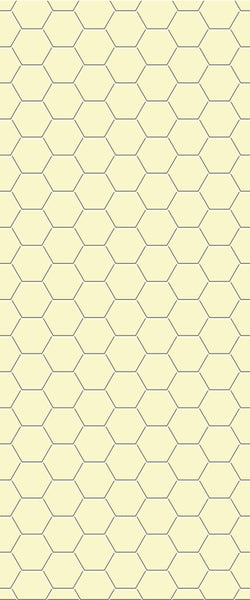 Yellow Hexagon Tile Acrylic Wall Panel 2440mm x 1220mm (3mm Thick) - CladdTech