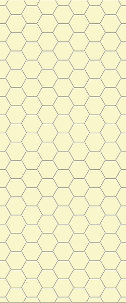 Yellow Hexagon Tile Acrylic Wall Panel 2440mm x 1220mm (3mm Thick) - CladdTech