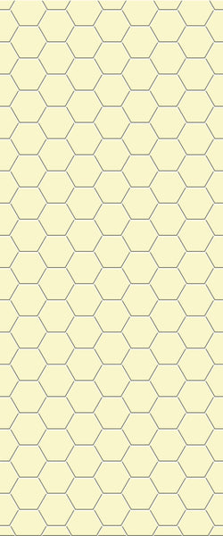 Yellow Hexagon Tile Acrylic Wall Panel 2440mm x 1220mm (3mm Thick) - CladdTech