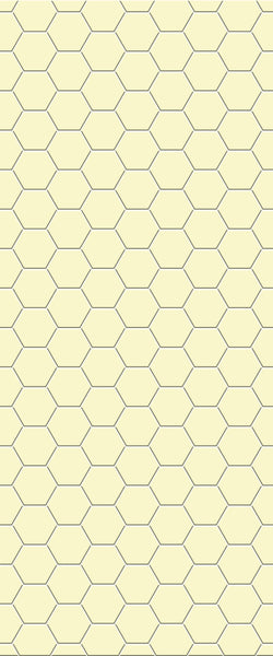 Yellow Hexagon Tile Acrylic Wall Panel 2440mm x 1220mm (3mm Thick) - CladdTech