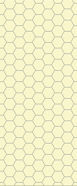 Yellow Hexagon Tile Acrylic Wall Panel 2440mm x 1220mm (3mm Thick) - CladdTech