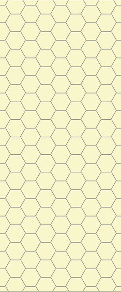 Yellow Hexagon Tile Acrylic Wall Panel 2440mm x 1220mm (3mm Thick) - CladdTech