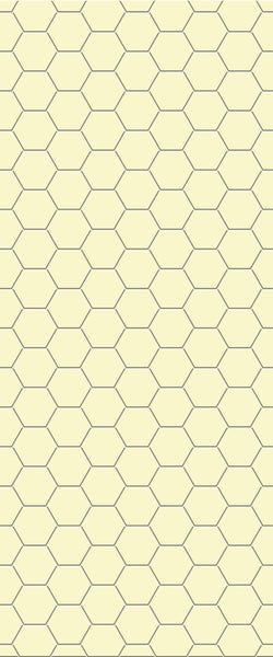 Yellow Hexagon Tile Acrylic Wall Panel 2440mm x 1220mm (3mm Thick) - CladdTech