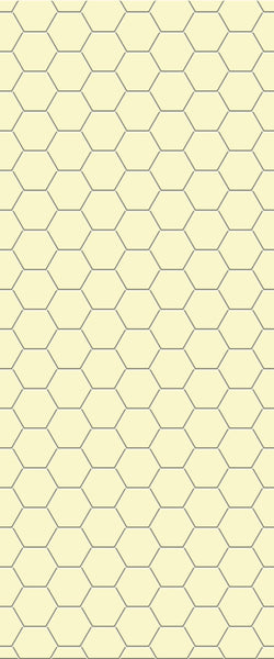 Yellow Hexagon Tile Acrylic Wall Panel 2440mm x 1220mm (3mm Thick) - CladdTech