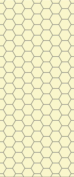 Yellow Hexagon Tile Acrylic Wall Panel 2440mm x 1220mm (3mm Thick) - CladdTech