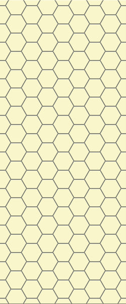 Yellow Hexagon Tile Acrylic Wall Panel 2440mm x 1220mm (3mm Thick) - CladdTech