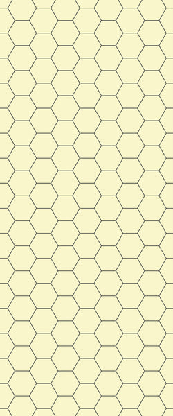 Yellow Hexagon Tile Acrylic Wall Panel 2440mm x 1220mm (3mm Thick) - CladdTech