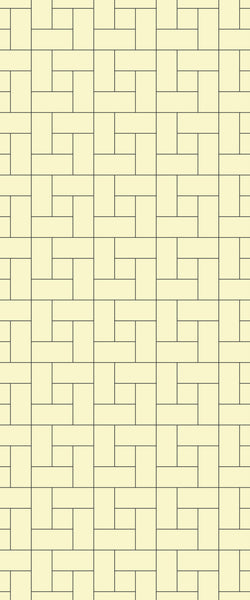 Yellow Windmill Tile Acrylic Shower Panel 2440mm x 1220mm ( 3mm Thick) - CladdTech