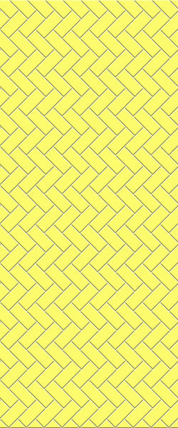Yellow Diagonal Herringbone Tile Acrylic Shower Wall Panel 2440mm x 1220mm (3mm Thick) - CladdTech