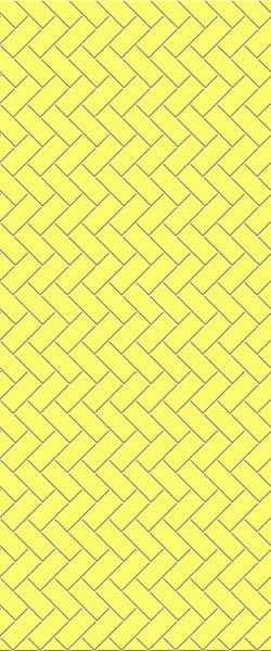 Yellow Diagonal Herringbone Tile Acrylic Shower Wall Panel 2440mm x 1220mm (3mm Thick) - CladdTech