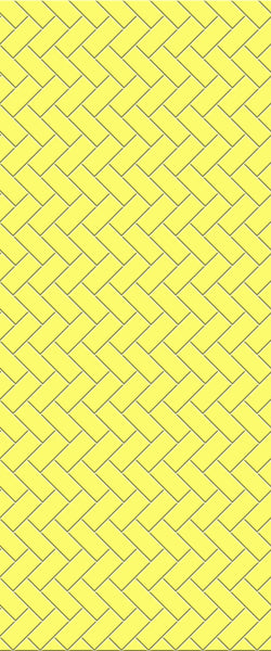 Yellow Diagonal Herringbone Tile Acrylic Shower Wall Panel 2440mm x 1220mm (3mm Thick) - CladdTech