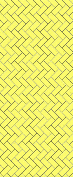 Yellow Diagonal Herringbone Tile Acrylic Shower Wall Panel 2440mm x 1220mm (3mm Thick) - CladdTech