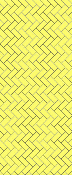 Yellow Diagonal Herringbone Tile Acrylic Shower Wall Panel 2440mm x 1220mm (3mm Thick) - CladdTech