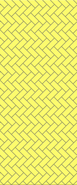Yellow Diagonal Herringbone Tile Acrylic Shower Wall Panel 2440mm x 1220mm (3mm Thick) - CladdTech