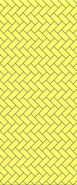 Yellow Diagonal Herringbone Tile Acrylic Shower Wall Panel 2440mm x 1220mm (3mm Thick) - CladdTech