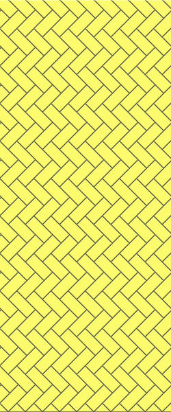 Yellow Diagonal Herringbone Tile Acrylic Shower Wall Panel 2440mm x 1220mm (3mm Thick) - CladdTech