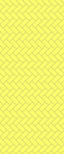 Yellow Diagonal Herringbone Tile Acrylic Shower Wall Panel 2440mm x 1220mm (3mm Thick) - CladdTech