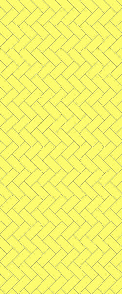 Yellow Diagonal Herringbone Tile Acrylic Shower Wall Panel 2440mm x 1220mm (3mm Thick) - CladdTech