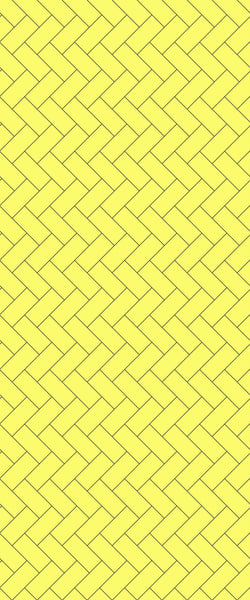 Yellow Diagonal Herringbone Tile Acrylic Shower Wall Panel 2440mm x 1220mm (3mm Thick) - CladdTech